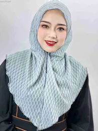 Hijabs musulmano mesh traspirante hijab thin flash hijab signore abito lungo moda hijab ladies shawl donna ladies hijab istantanea arabo d240425