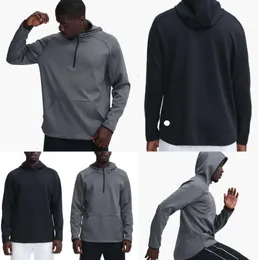 Lu Lu L Outdoor Men Hoodies Lu- 372 Pullover Sports långärmad Yoga Wrokout Outfit Mens Loose Jackets Training Fiess Clothes Designer Fashion Clothing 5435456