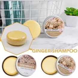 Shampoos 60g Ingwer handgefertigtes Haar Shampoo Seife kalt verarbeitete Shampoo Bar rein Pflanzen Haar Shampoos Haarpflege