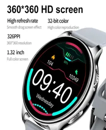 NYG05 Tecnologia mais recente Smart Watch 360 132 polegadas 24 horas Faixa cardíaca Fitness Bluetooth Sports Man Man Women8793120