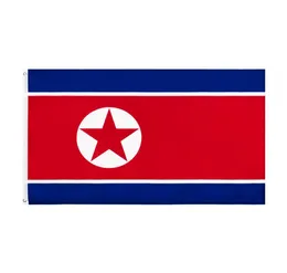 Nordkoreas flagga för dekoration detaljhandelsfabrik hela 3x5fts 90x150 cm polyesterbanner inomhus utomhusanvändning1240052