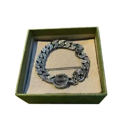 Charm Bracelets Gu Designer Jewellery Letter G interlocking Double G Silver Chain 팔찌 남성과 여성 커플 Bijoux Cjewel2015