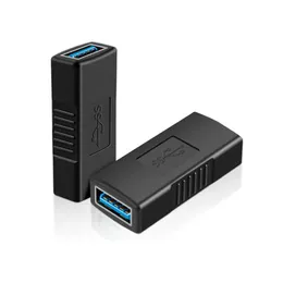 USB 3.0 Tipo A feminino para um adaptador de conector feminino USB3.0 AF para AF Couplador F/F Conversor Extender de Gênero para Laptop 1pc