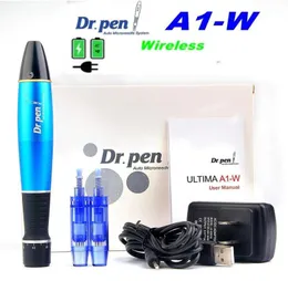 Dropship A1W Blue Drpen Derma Pen Auto Micronedle -System Einstellbare Nadellängen 025 mm30 mm elektrische Dermapen6824856