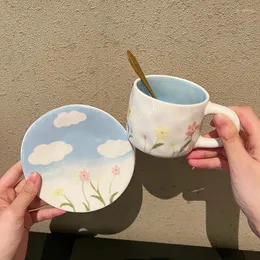 Tazze carine ceramica tazza regalo confezione da confezionamento orecchio tazza di caffè appesa al compleanno per bambini