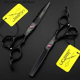 Tesoura de cabelo Jason sy22 556 polegadas de cabelo profissional tesouras de cabelo salão corte tesoura de tesoura Japão de aço de aço scissor59993378 Q240425