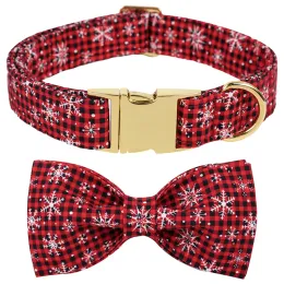 Collari in stile unico zampe rosse Christmas Dog Collar, Collar per cani di Natale per piccolo cane grande