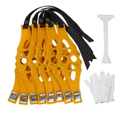 Aumohall 8pcsset araba kar zincirleri evrensel araba lastik kemeri tpu antislip zincir araba lastik acil durum anti kızak kayışları8759545