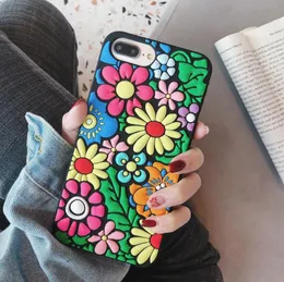 3D Cartoon Soft Back Silicone Cover Milk tea flower Phone Cases for iPhone 12 11 Pro XS Max XR X 8 7 OPP bag1376325