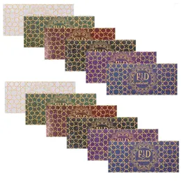 Envelopes de embrulho de presentes 12pcs para Eid Mubarak Money Storage Decors em papel (estilo misto)