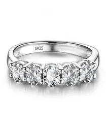 Z CeriCate 925 Srebrny pierścień luksusowe pierścienie cyrkonowe dla kobiet Eternity Obiecaj CZ Crystal Finger Pierścień Wedding Jewelry2857084