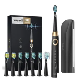 Toothbrush Fairywill Electric Es For Adts Kids 5 Modes Smart Timer Rechargeable Whitening Sonic With 10 Brush Heads 230515 Drop Delive Otxtp