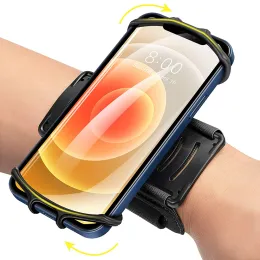 Koşan kol bantları bileklik telefon tutucusu 360 ° rotasyon çıkarılabilir spor kol bandı iPhone Samsung Xiaomi Huawei Telefon için Anahtar Tutucu