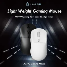 Ajazz AJ199 Wireless 24GHz Wired Gaming Mouse PAW3395 for Laptop PC Optical 240419