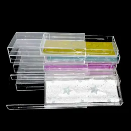 Eyelashes 20pcs Acrylic false eyelashes packaging box Fake 3D Mink Lashes boxes faux cils transparent plastic Case with trays