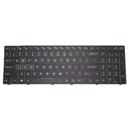 Großhandel Laptop US-Backbeleuchttastatur für Clevo N850 CVM15F23USJ430H 6-80-N8500-010-1 Englisch US mit schwarzem Rahmen