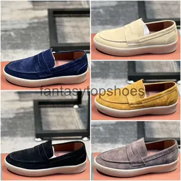 Loro piano lp lorospianasl panos de caminhada Ultimate New Men Shoes Designers clássicos Mocas de luxo de alta qualidade Casual Sumking Walk Supomers Tamanho 38-46