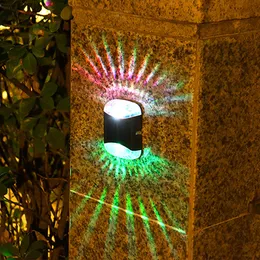 Allilit Waterproof LED Solar Lamp Outdoor Wall Garden Ambient Lighting Decoration Up Down Night Lights Yard Color Change