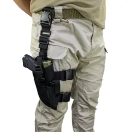 Holster Drop Bein Taktische Oberschenkelpistolenpistolenholster mit Magazin Pouch Airsoft Right Hand Handfeuerwaffen Hülle Verstellbarer Riemen für Männer