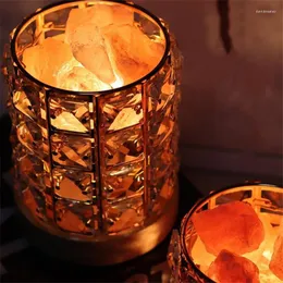 Night Lights Crystal Natural Himalayan Salt Lamp USB Led Light Table Lava Lamps For Bedroom Bedside Warm Christmas Decoration