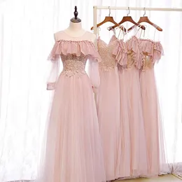 Этническая одежда розовая подружка невесты платье вечернее выпускное вечерин