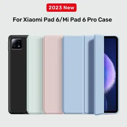 Case SMAT Case for Xiaomi Pad 6 2023 11 inch pu pu trifolding trifolding cover funda found for xiaomi mi pad 6 mipad 6 pro 2023 case