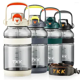 Bottiglie d'acqua TKK BOCCHE SPORT SPORT BOTCHLE CON Straw 2 in 1 BPA BPA Plastica tritano gratuita per palestra all'aperto