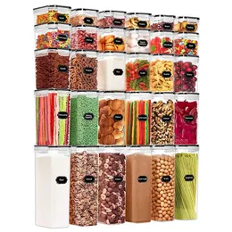 Food Sparer Lagerbehälter 5-teilige Set von Lebensmitteln Lagerbehälter Küchenorganisator und Behälter mit Deckel Kältemittel Nudelkasten in Dosenversiegelung H240425