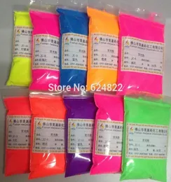 Whole 50g mixed 5colors Pastel Magenta Neon Fluorescent Pigment for Cosmetics Nail Polish Soap Making Candle Making Polym5430179