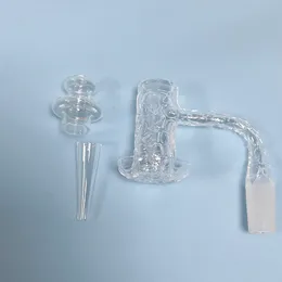 QuartzPro 14mm Male Blender Banger With Spinning Insert and Carb Cap - Full Weld Quartz Bucket Dab Rig Nail Set