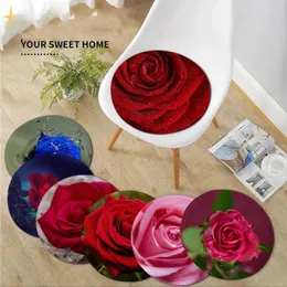Kudde rosblommor älskar matta dekorativ stol mjuk dyna säte för matplats hemmakontor trädgård soffa dekor tatami
