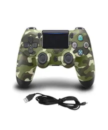 Sony PS4 Game Console GamePad for PlayStation 4 ProSLIM5033823用のカモフラージュワイヤードUSBコントローラージョイスティック