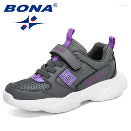 Casual skor bona 2024 designers sneakers barn som går barn andningsbara mesh pojkar sport springa flickor