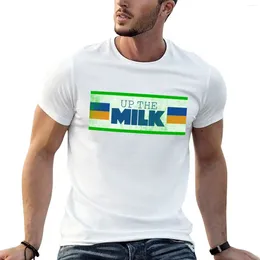 남성용 폴로 우유 빈티지 티셔츠 티 블랙 여름 탑 남성 그래픽 티셔츠 재미