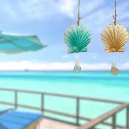 Decorative Figurines Melt Glass Shell Pendant Ocean Wind Chime Handmade Crafts Chimes Dream Catchers Seaside Ornaments