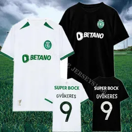 Sporting CP 23 24 Lisboa Futbol Formaları Ev Mavi Lizbon Özel Jovane Sarabia Vietto 2023 2024 MAILLOT JERSEY Sporting Clune de Futbol Gömlek 60. Yıldönümü