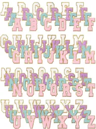 Uppfattningar 104 st järn på bokstäver för klädbokstäver varsity alfabetet chenille lapp självhäftande dekorativ reparation broderad 5711886