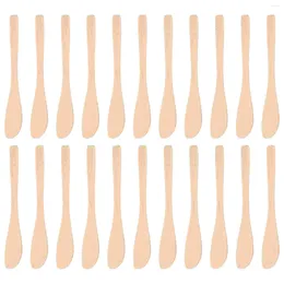 Set di stoviglie da 20 pezzi Grenelli di burro di arachidi Pienitore in legno Spacchi di crema Wonton Spoon Riempimento