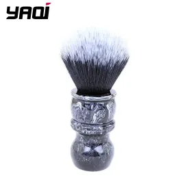 Щетка yaqi 24 -мм черно -белое наконечник синтетические волосы мраморные цветовые ручка для бритья парикмахерскую