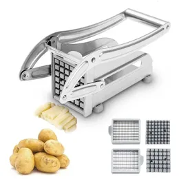 FRANSH FRY CUTTER PASLANMIZ ÇELİK POTATO Havuç Soğan Dilim Dineyer Bitkisel Sebze Kıyıcı Cips Kesme Makinesi Mutfak Aleti 240420