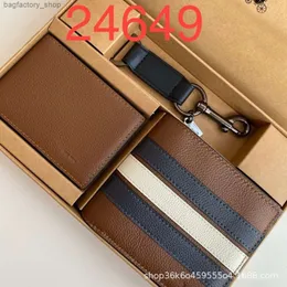 Luxury Brand Handbags Designer Women's Bags Mens Short Zero Wallet Genuine Leather F74993 Card Bag Cowhide Gift Box Set with Keychain 59112