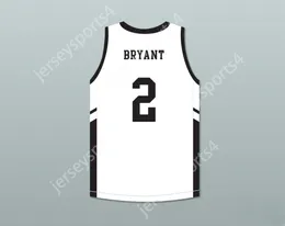 커스텀 이름 남성 청소년/어린이 Gianna Bryant 2 Mamba Ballers White Basketball Jersey 버전 2 상단 스티치 S-6XL