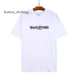 Margiela MM6 TシャツMaison因果印刷デザイナーTシャツ通気綿夏のファッションTシャツ9041