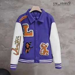 Louies Vuttion Mens Jacket Designer Baseball Jacket Luxury Vintage Jacket Letter Embroidery Louies Women Loose Causal Coats Graffitir Vuttion Jacket 7198