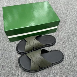 Мулы Slippers Дизайнер Sunday Mule Men Slippers Роскошные телячья шлепанца Flip Flop Anti Slip Устойчивая к износостойко