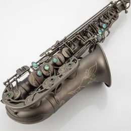 Верхний альт -саксофон Matt Black Высококачественный B Flat Plate Properially Apragraph Music Instrument Sax с корпусом