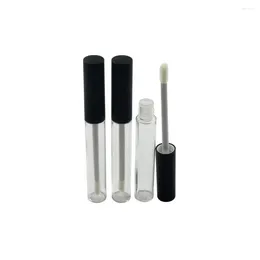 Garrafas de armazenamento 250pcs/lote 6ml Slim soprando tubo de brilho labial fosco preto garrafa vazia com diâmetro 13,5 mm