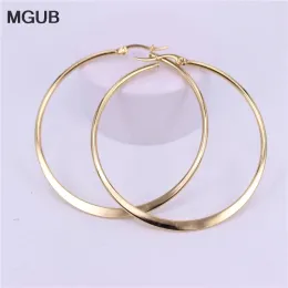 Earrings MGUB 15mm 20mm 30mm 40mm 50mm 60mm 70mm stainless steel simple Lightweight Comfortable Popular female earrings LH526