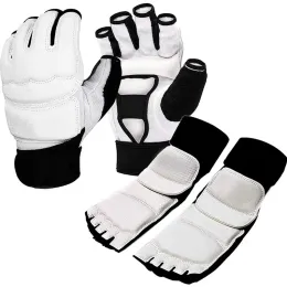 Products 1Set Taekwondo Sparring Gear Foot Protector Karate Boxning Sparring Foot Guard för Kung Fu Punch Bag Kickboxing MMA Training