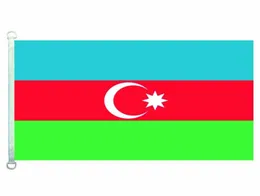 Azerbaijan Flag Banner 3x5ft90x150cm 100ポリエステル110GSMワープニットファブリック屋外Flag2488858